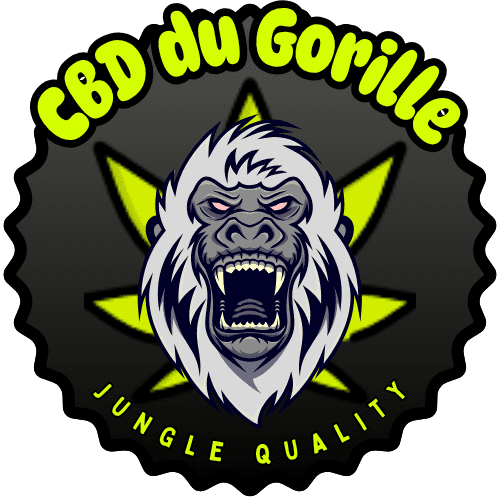 Logo d'un gorille avec cannabis