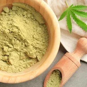 Pollen de CBD dans un contenant
