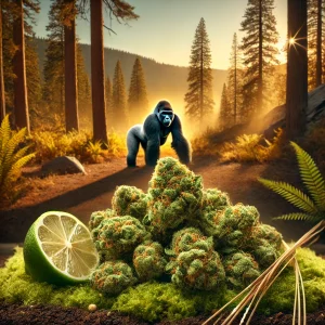Gorille présenatant la tonic kush smallbud CBD.